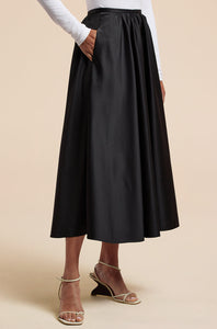 Sateen Midi Skirt