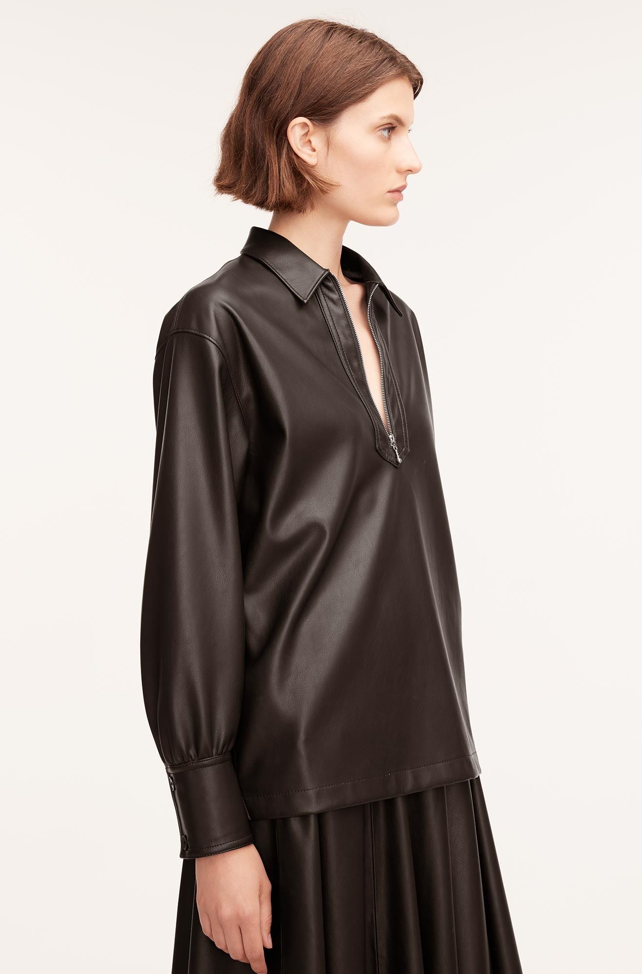 Vegan Leather Pullover