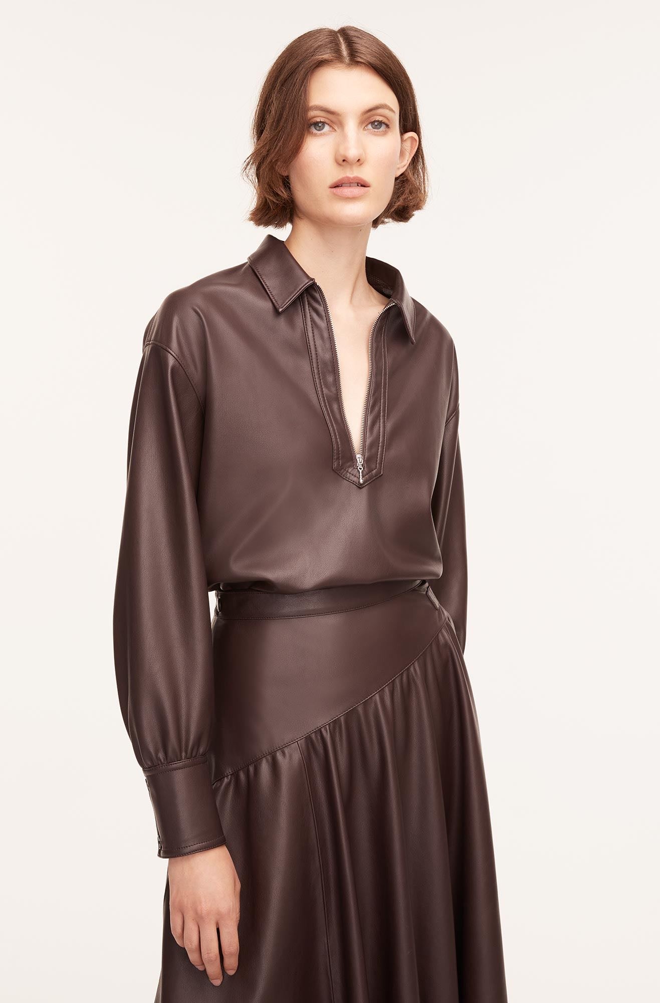 Vegan Leather Pullover