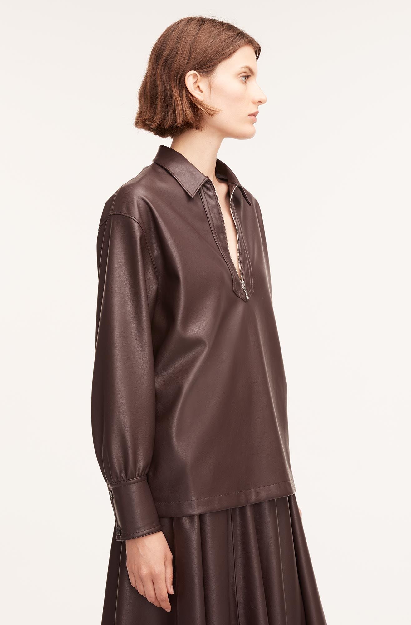 Vegan Leather Pullover